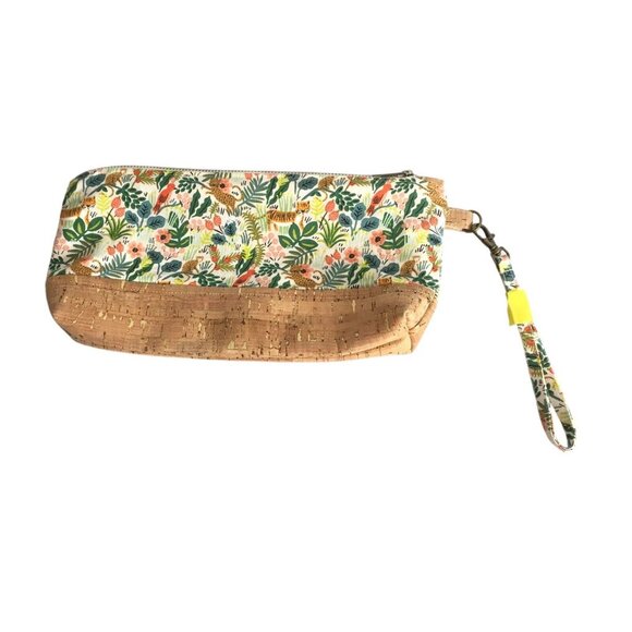 Wristlet  Retro Jungle Animal Print Handmade Pouch Travel Coins Cosmetic bag - Picture 1 of 10